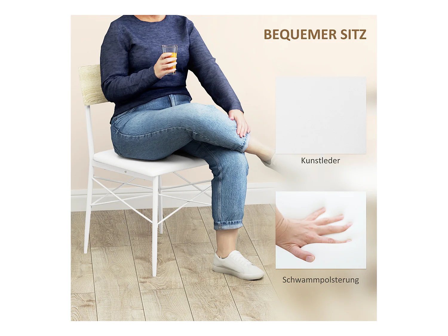 Ensemble de salle à manger avec table, 2 chaises et banc, espace de rangement, bois d'érable (110x70x75 cm)