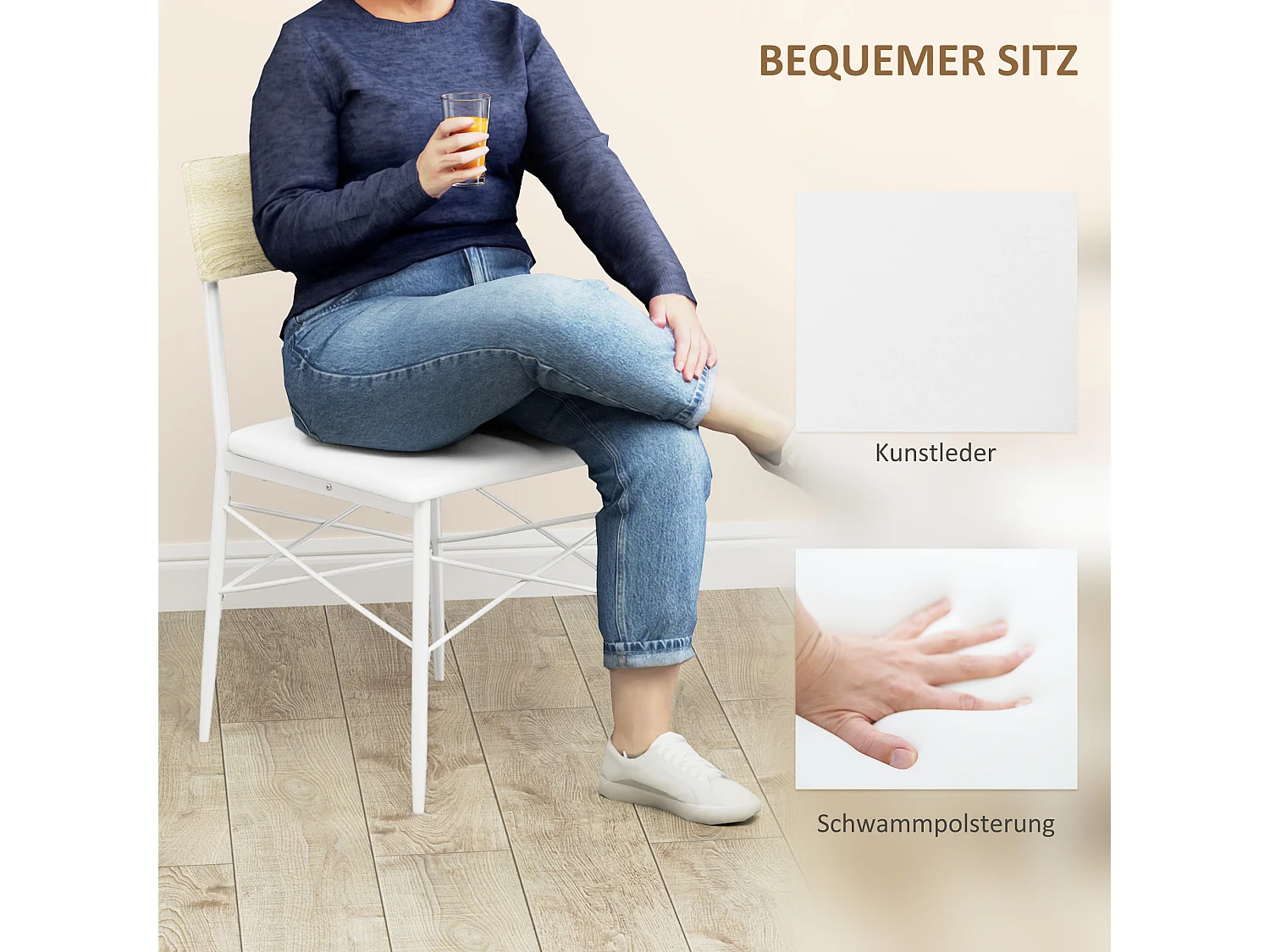 Set da pranzo con tavolo, 2 sedie e panca, spazio contenitore, legno d'acero (110x70x75 cm)