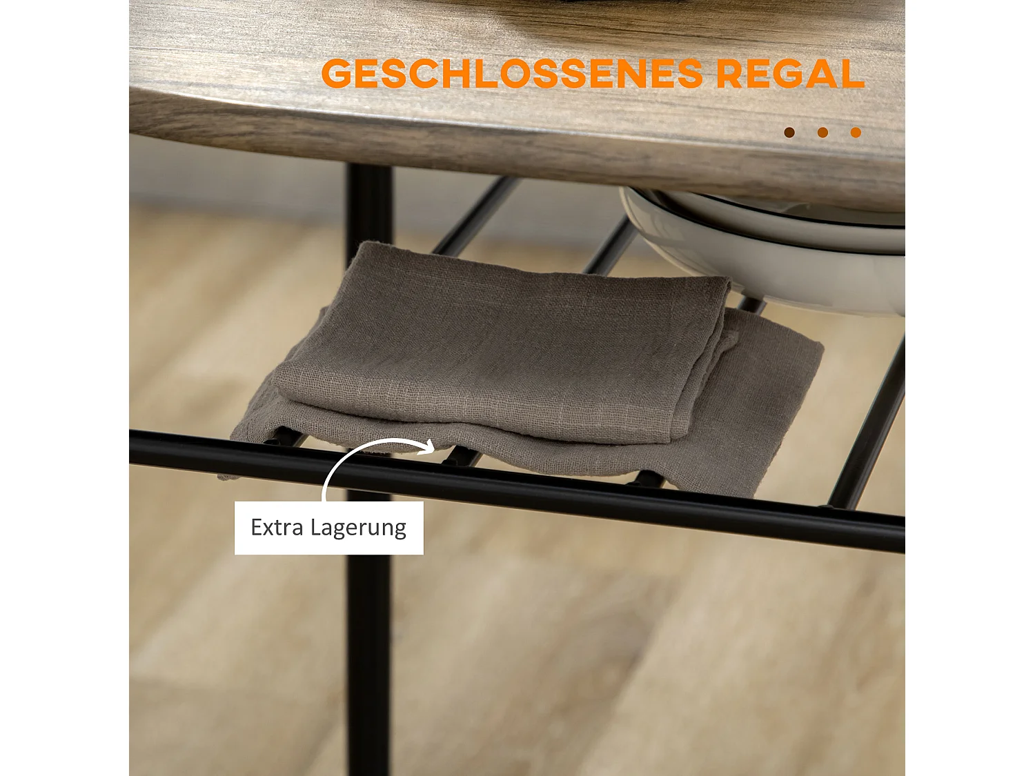 Ensemble Bistro avec table et 2 chaises, design minimaliste, métal et MDF, noir (80x53x74.5 cm)