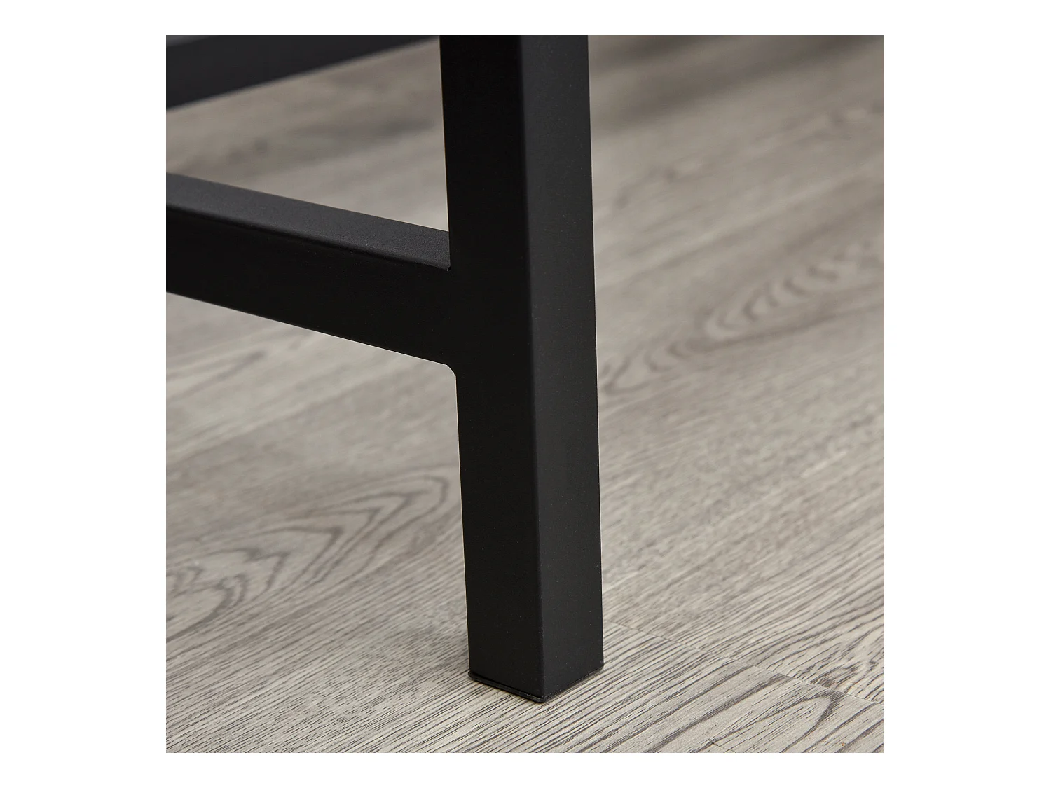 Table de bar avec 2 tabourets, set de 3 pièces, bois et acier, noir et naturel (108x60x95 cm)