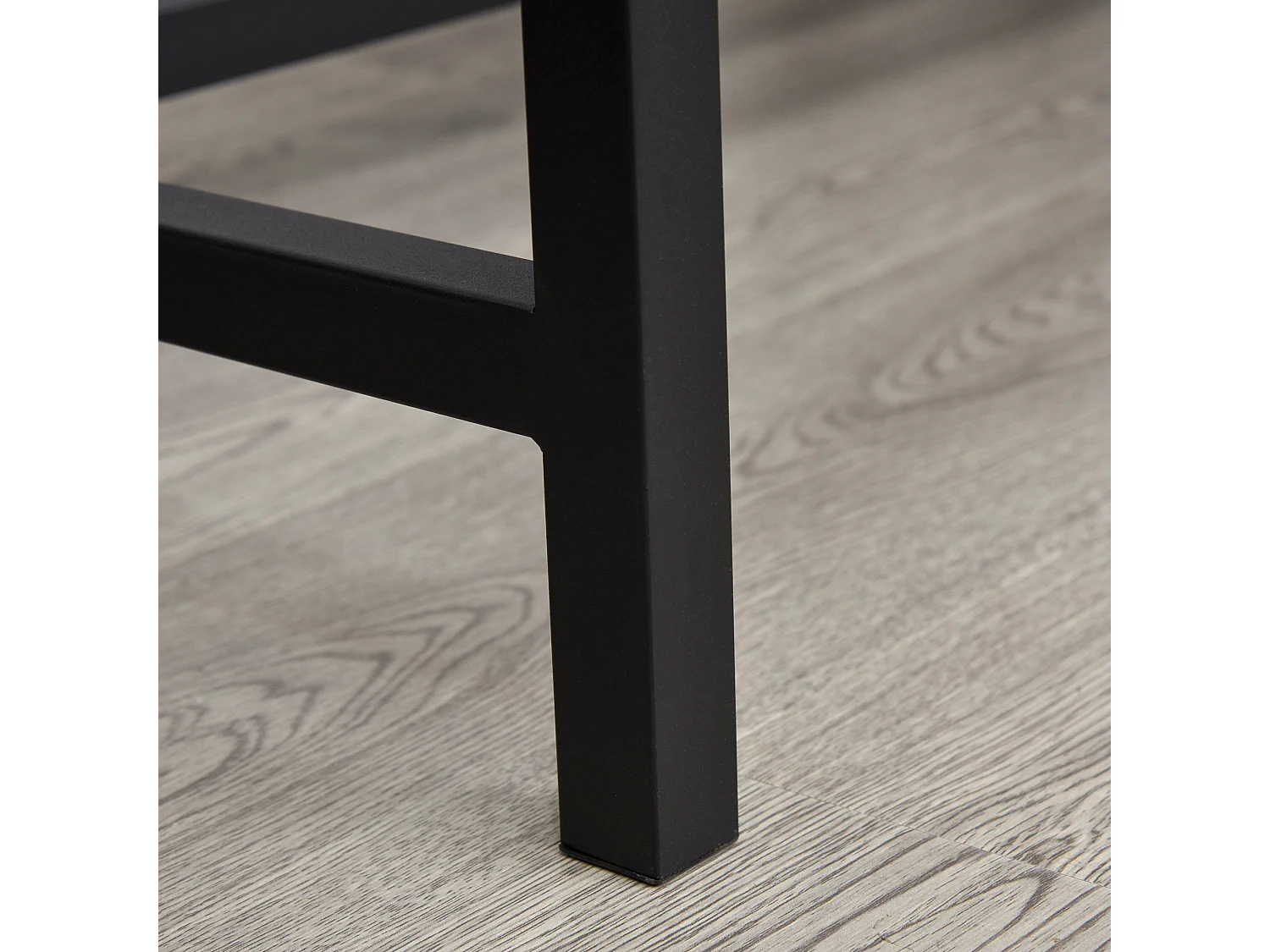 Table de bar avec 2 tabourets, set de 3 pièces, bois et acier, noir et naturel (108x60x95 cm)