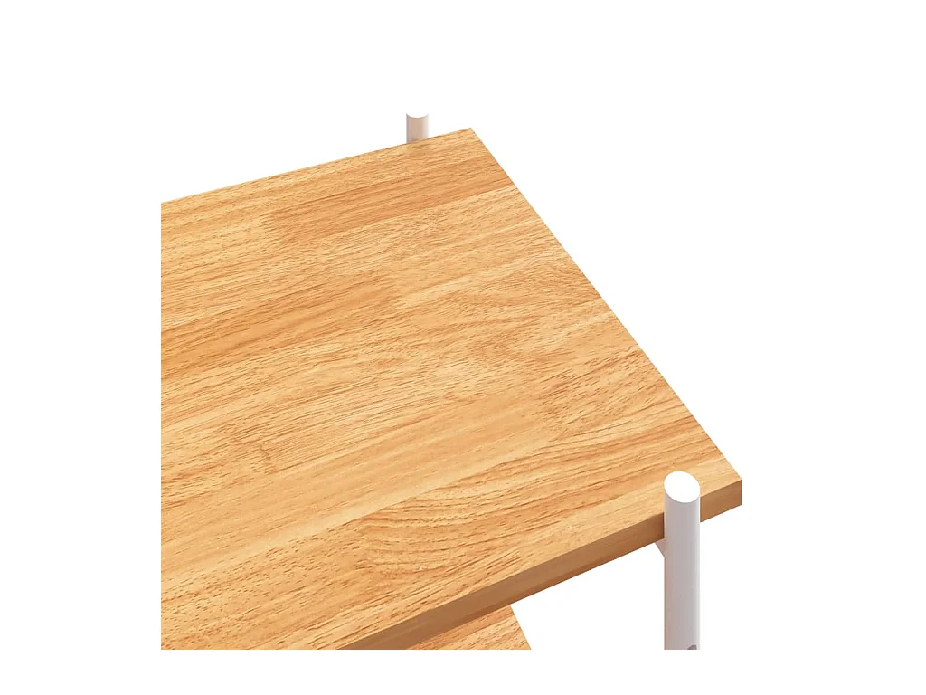 Étagère à 5 niveaux blanc et chêne 80x40x163 cm