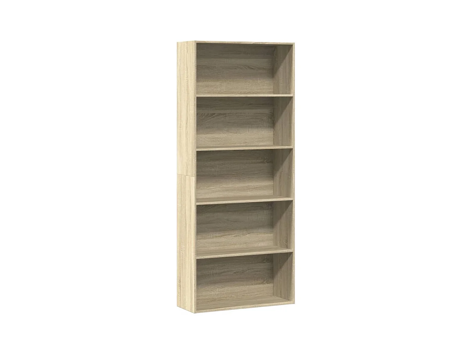Bücherregal aus Sonoma-Eiche, 80 x 30 x 189 cm, Holzwerkstoff