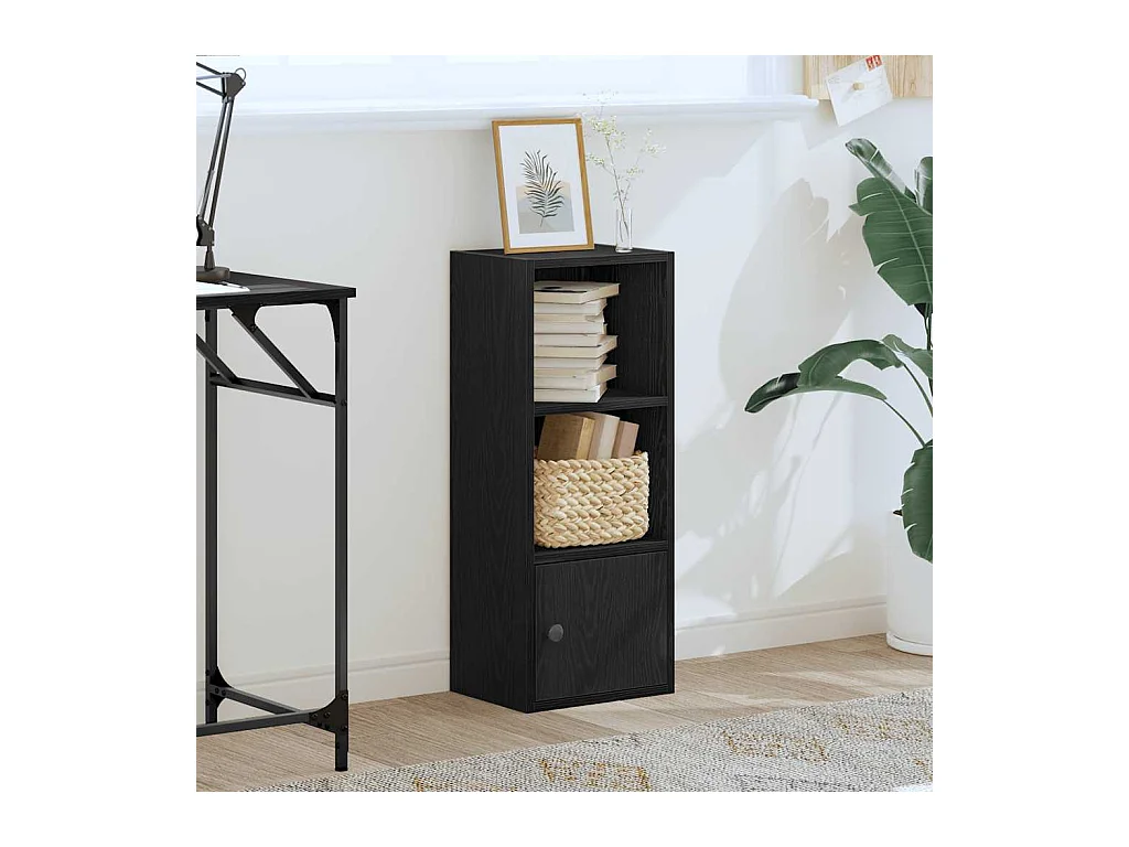 Bibliothèque chêne noir 31x24x77 cm bois d'ingénierie