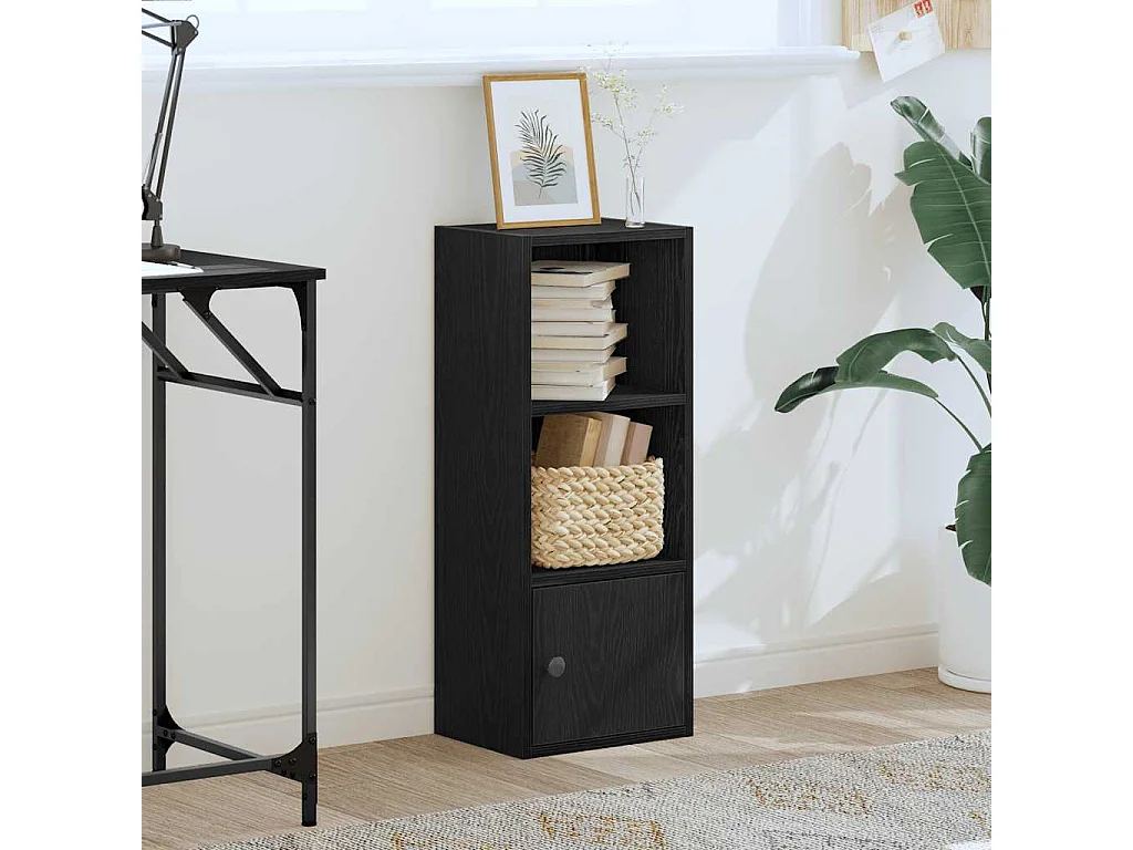 Bibliothèque chêne noir 31x24x77 cm bois d'ingénierie