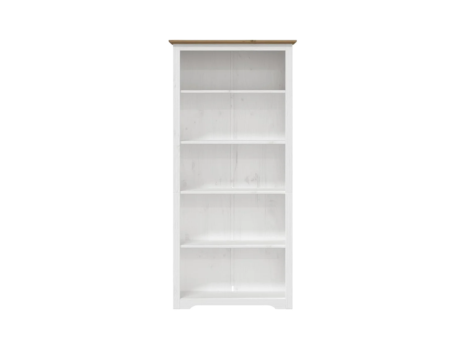 Bibliothèque BODO marron 82x40x173 cm bois pin massif 5 niveaux