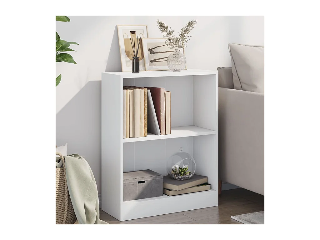 Bibliothèque Blanc 60x24x76 cm Bois d'ingénierie