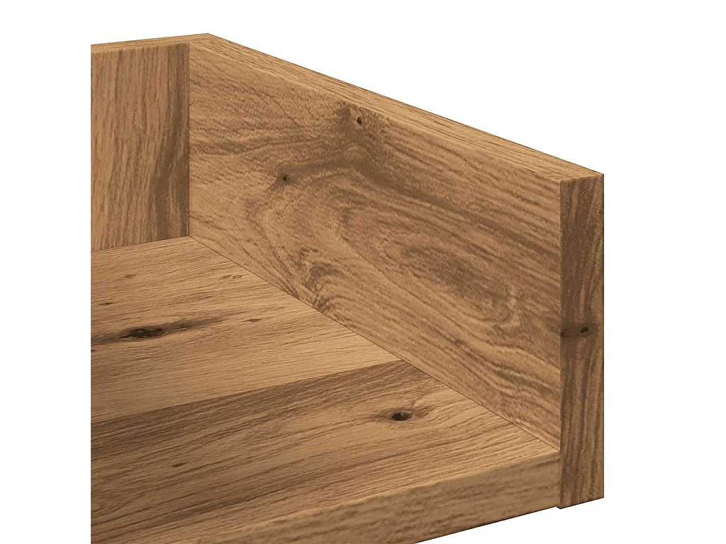 Bibliothèque chêne artisanal 48x25,5x140 cm bois d'ingénierie