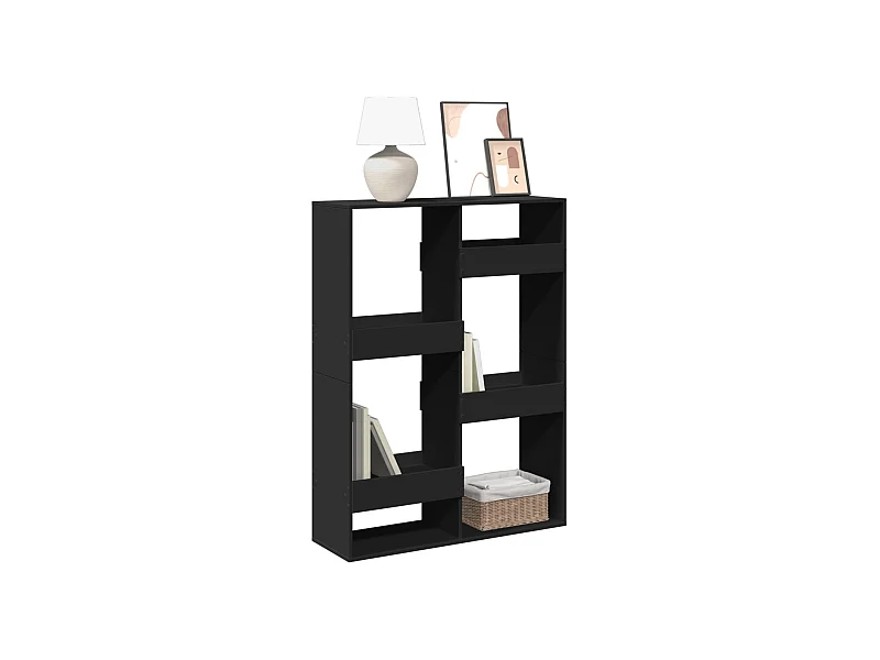 Libreria nera 100x33x135 cm in legno ingegnerizzato