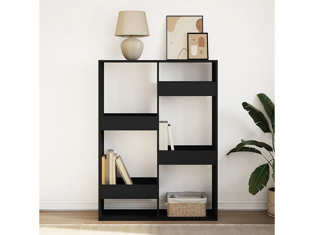 Libreria nera 100x33x135 cm in legno ingegnerizzato