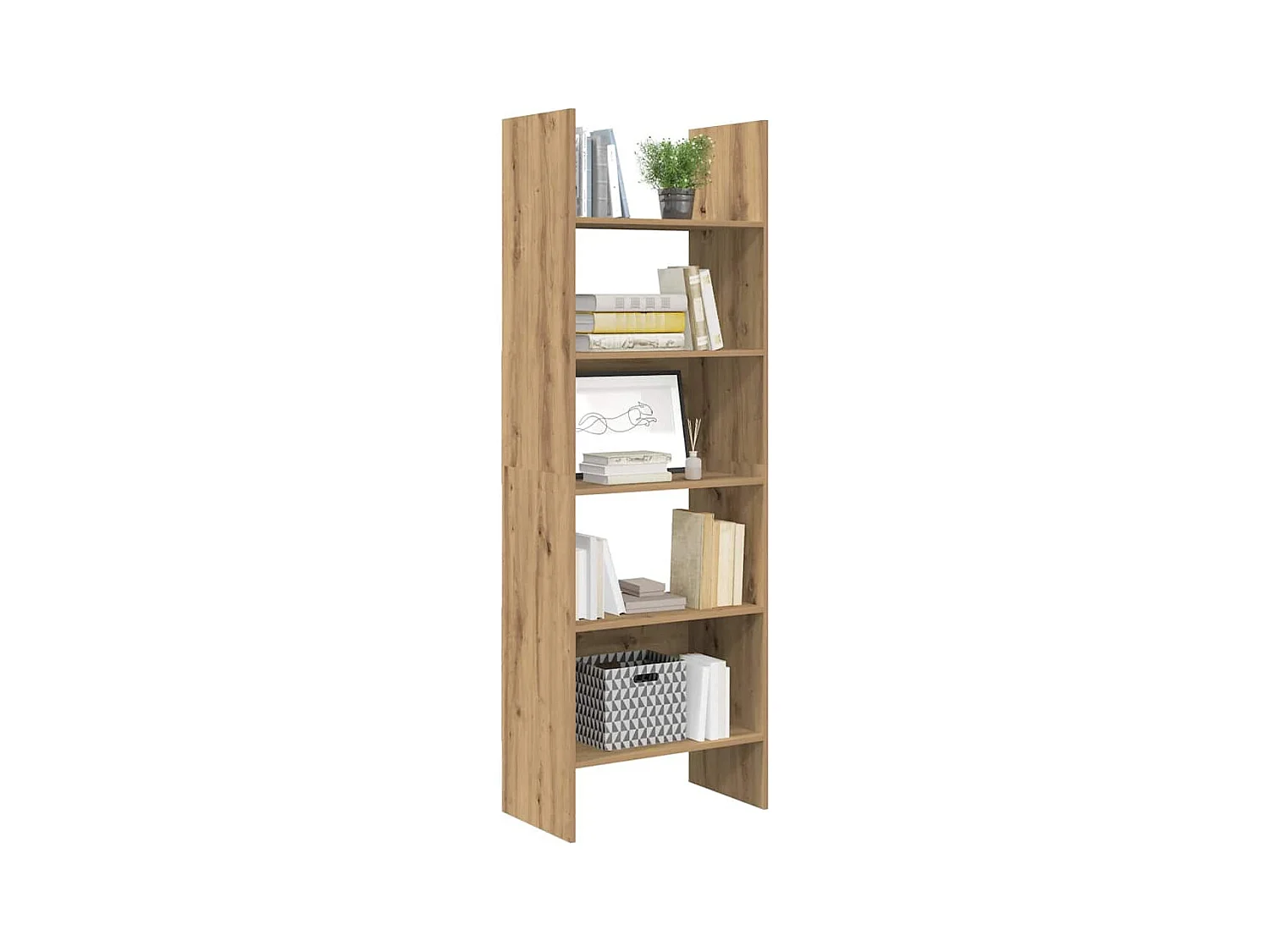 Bibliothèque chêne artisanal 60 x 35 x 180 cm Bois d'ingénierie