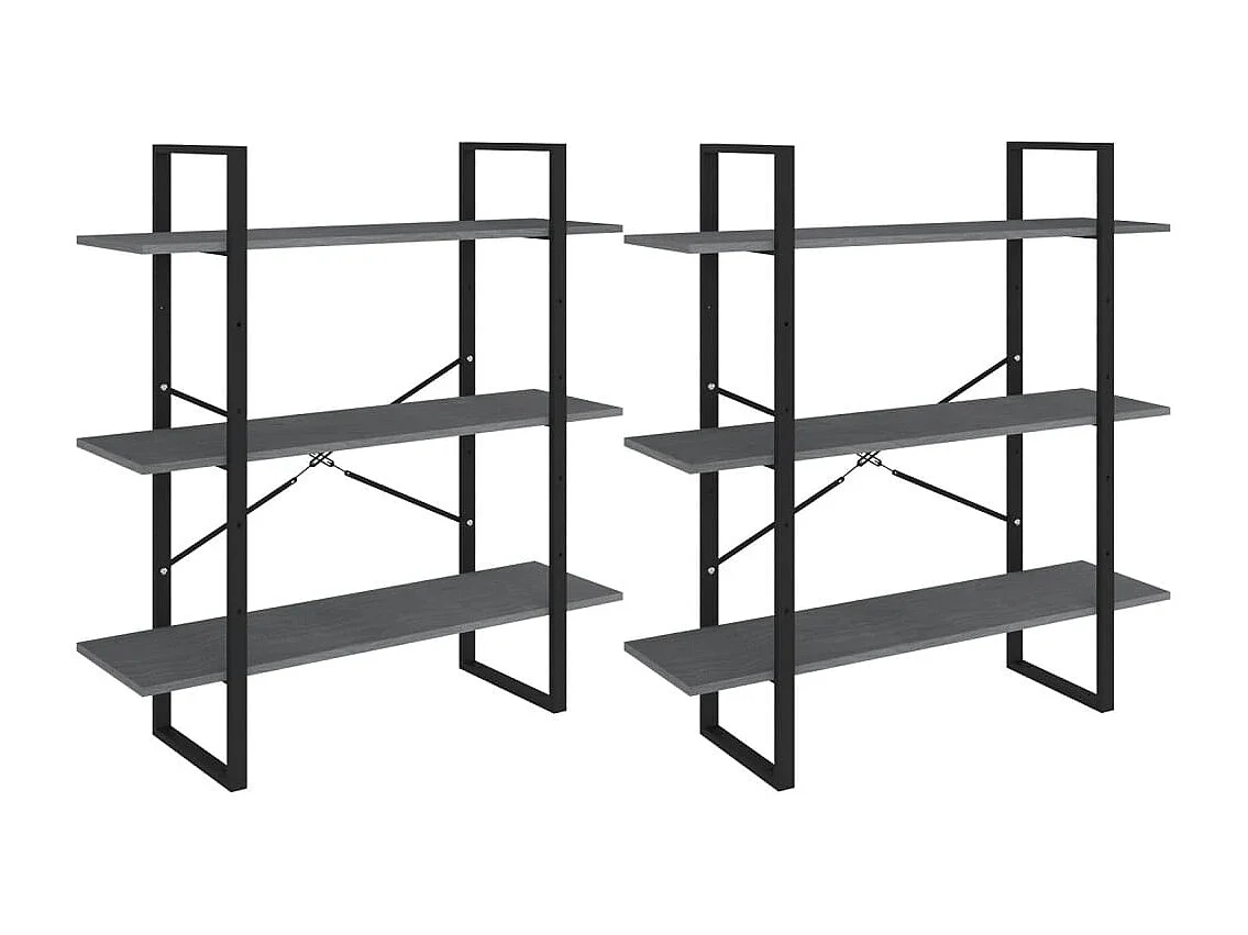 Armario alto Gris 100x30x210 cm Madera maciza de pino