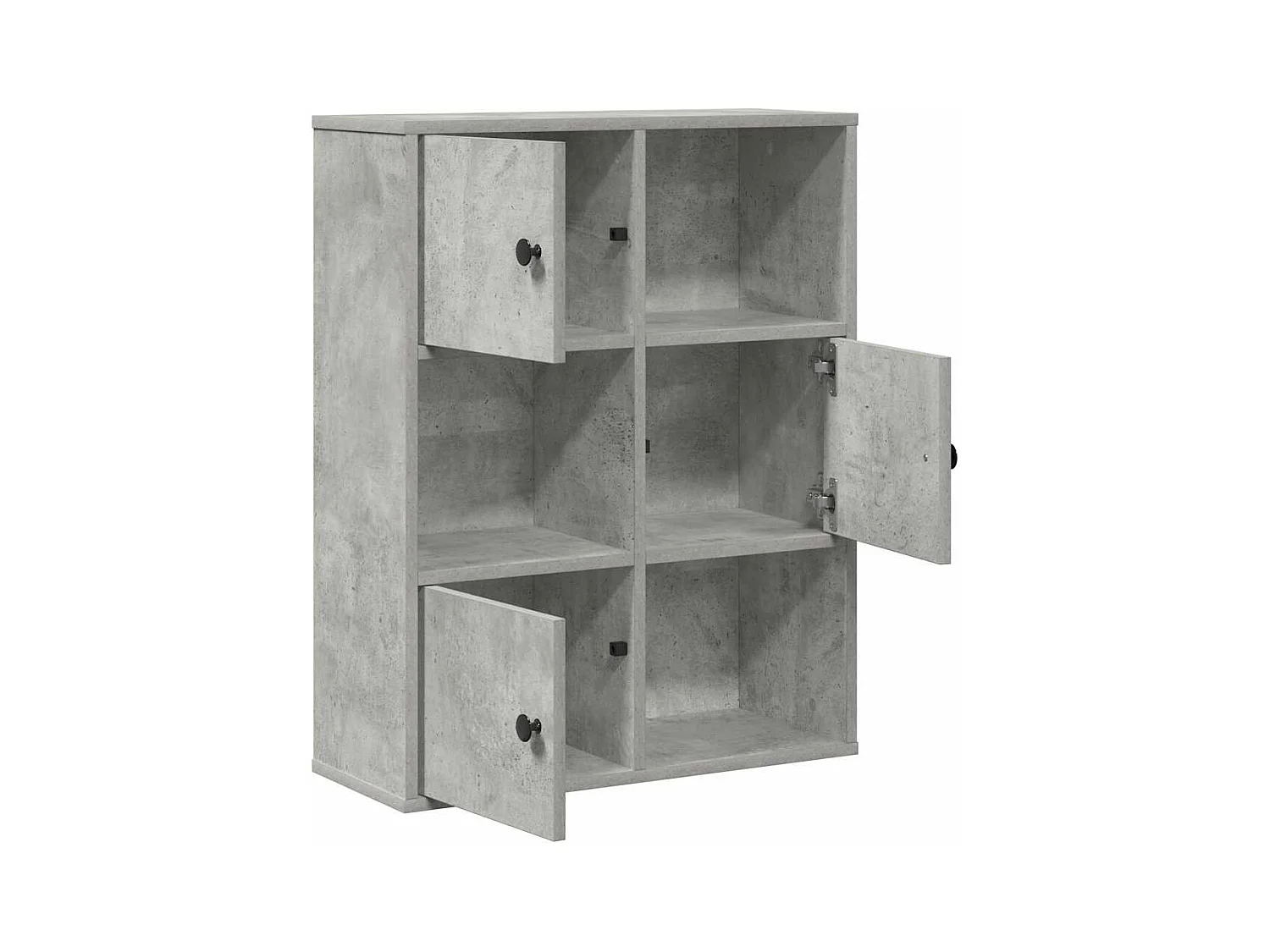 Libreria grigio cemento 60x24x76,5 cm in legno ingegnerizzato