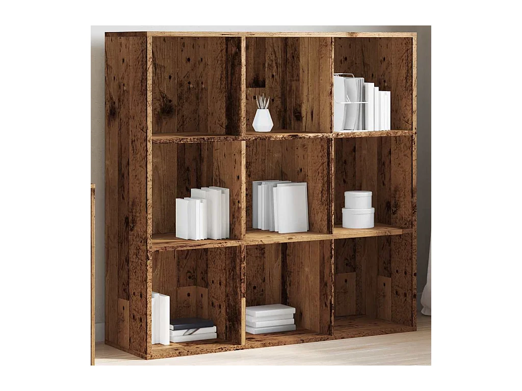 Armoire à livres vieux bois 98x29x97,5 cm