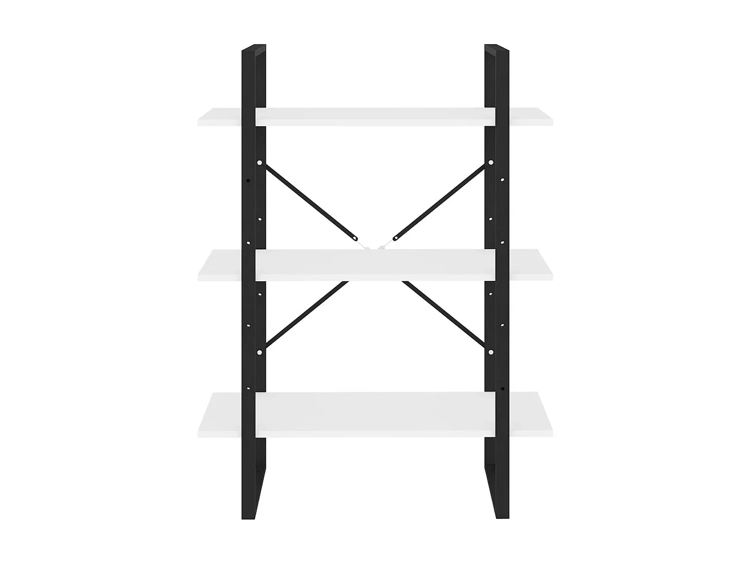 Weißes Bücherregal 80x30x105 cm Holzwerkstoff