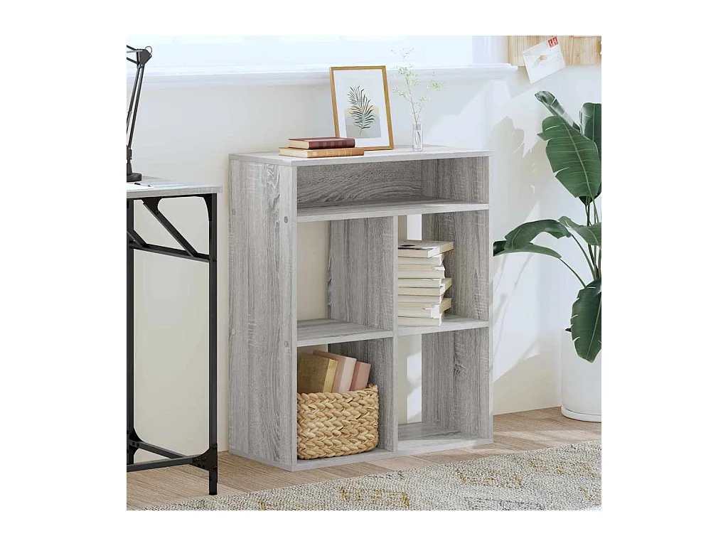 Bibliothèque sonoma gris 66x31x80 cm bois d'ingénierie