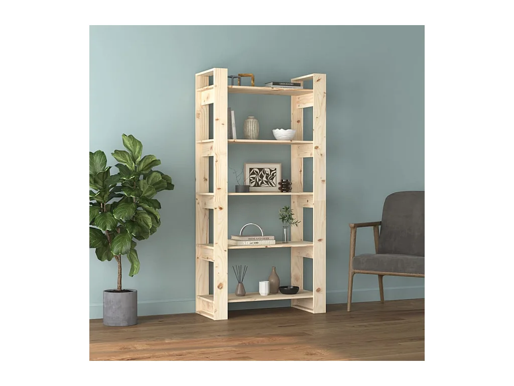 Bibliothèque/Séparateur de pièce 80x35x160 cm Bois massif