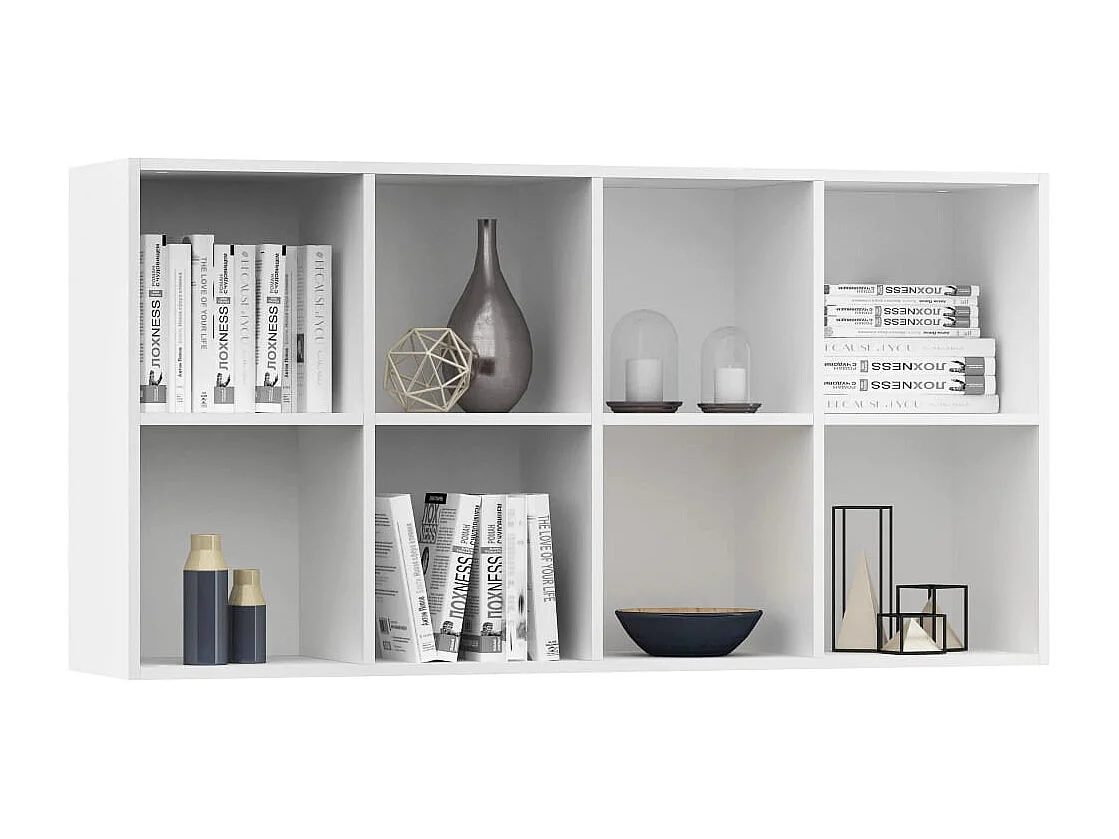 Bibliothèque/Buffet Blanc 66x30x130 cm Bois d'ingénierie