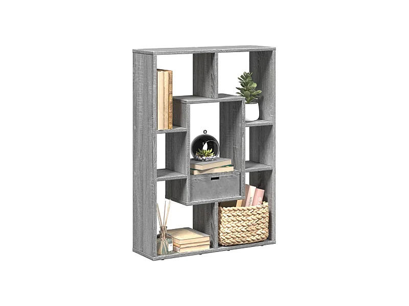 Libreria Sonoma grigia 63x20x90 cm in legno ingegnerizzato