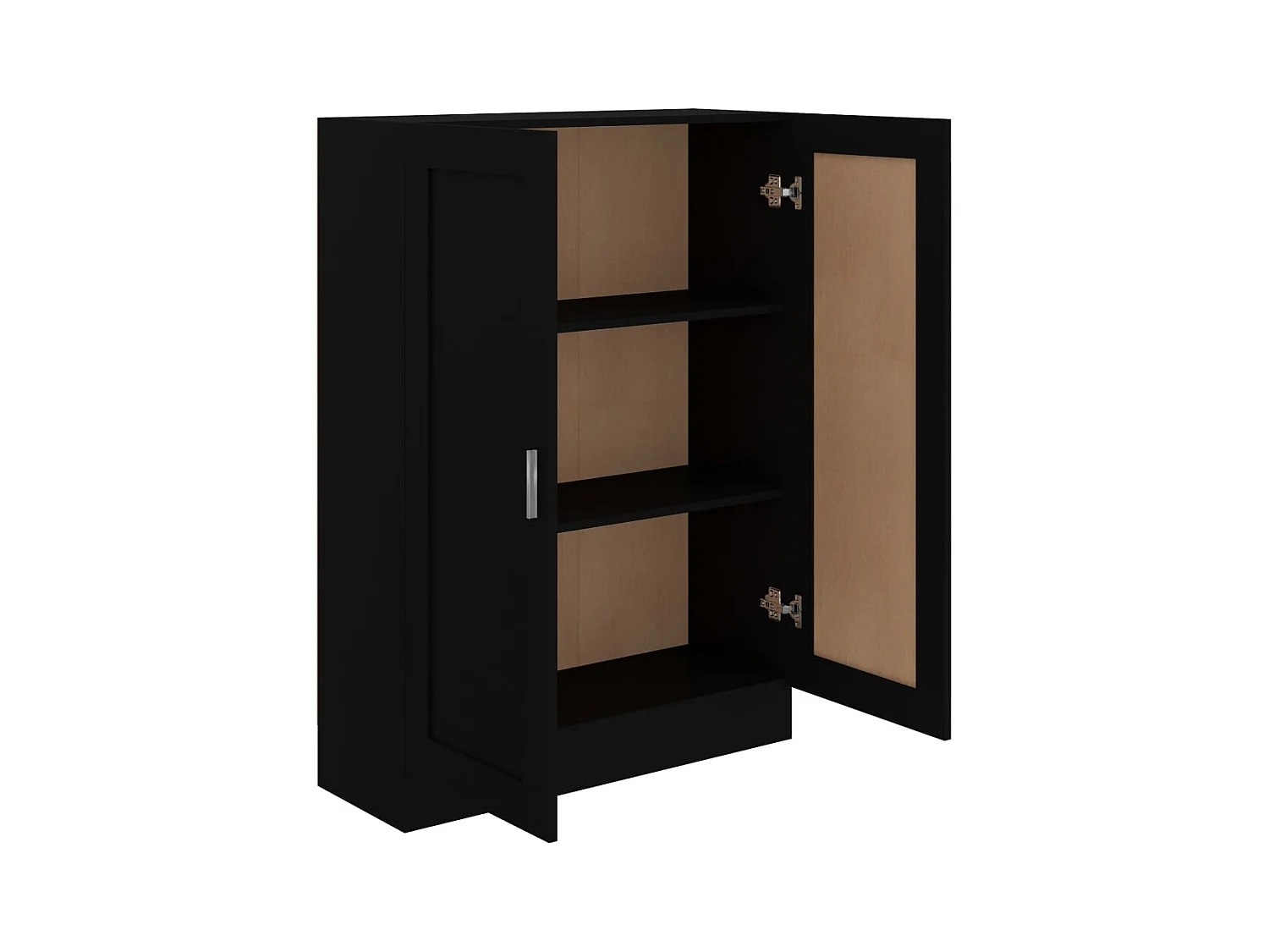 Bibliothèque Noir 82,5x30,5x115 cm Bois d'ingénierie