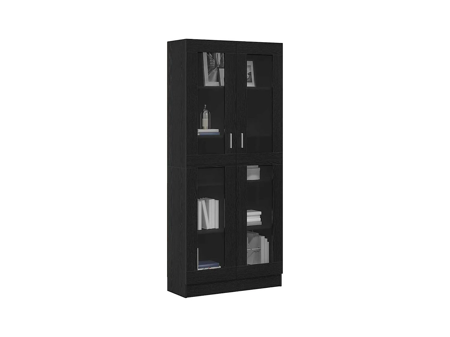 Bibliothèques 2 pcs Chêne Noir 82,5x30,5x185 cm Bois d'ingénierie
