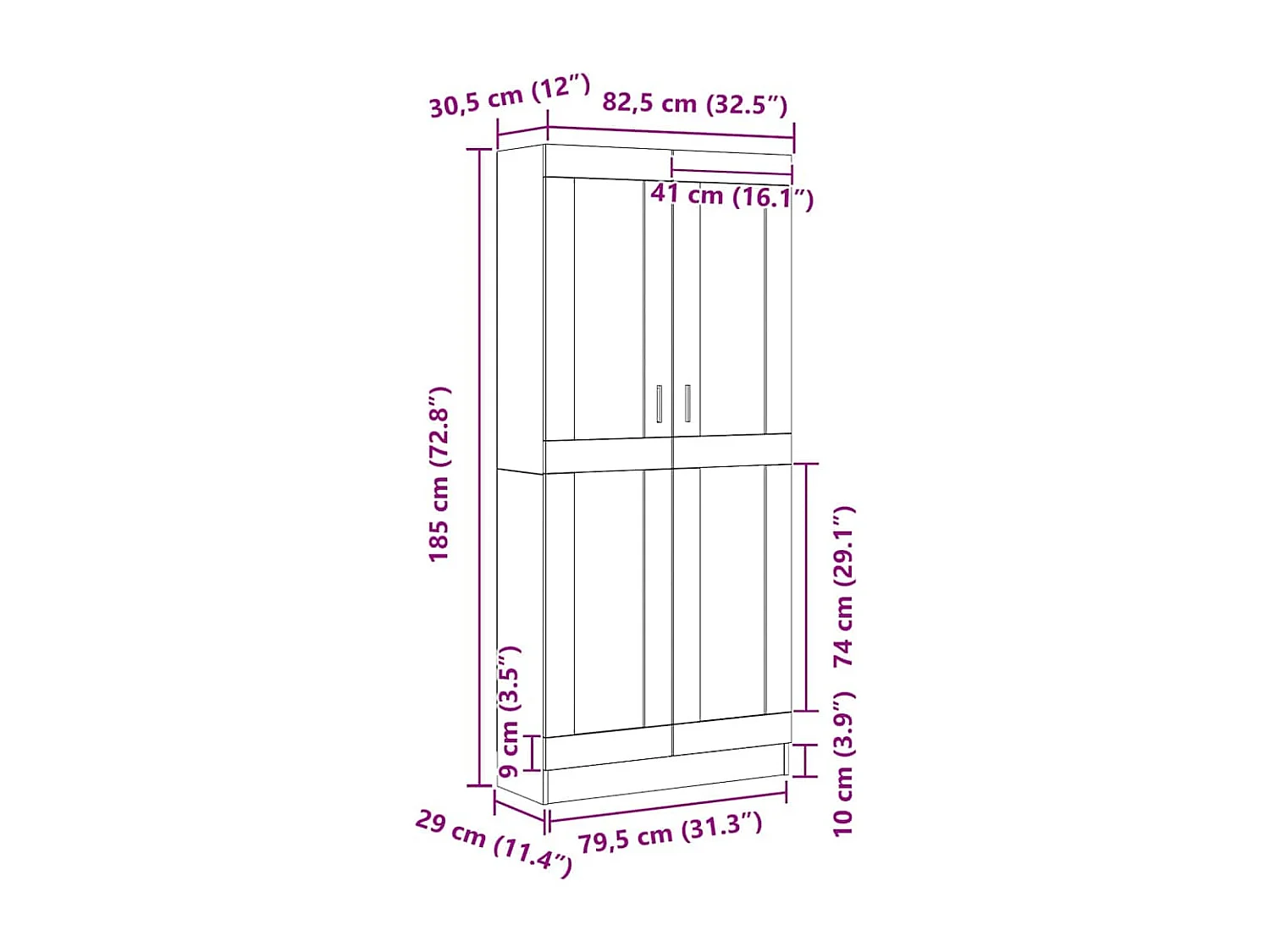 Bibliothèques 2 pcs Chêne Noir 82,5x30,5x185 cm Bois d'ingénierie