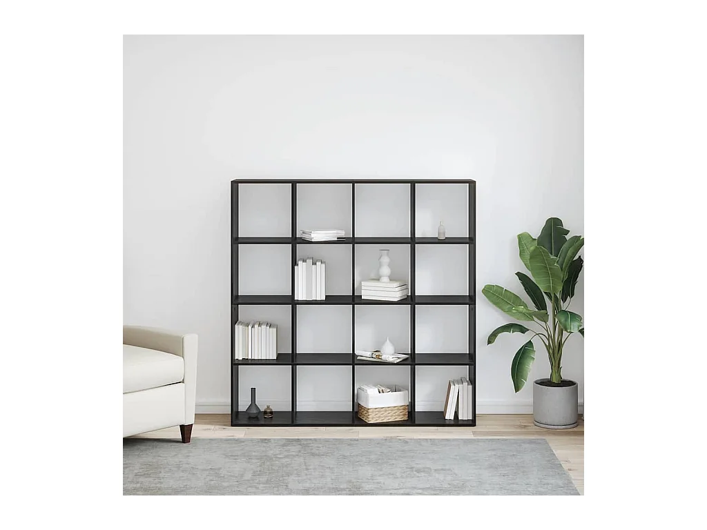 Bibliothèque Chêne noir 137.5 x 29 x 137.5 cm Bois d'ingénierie