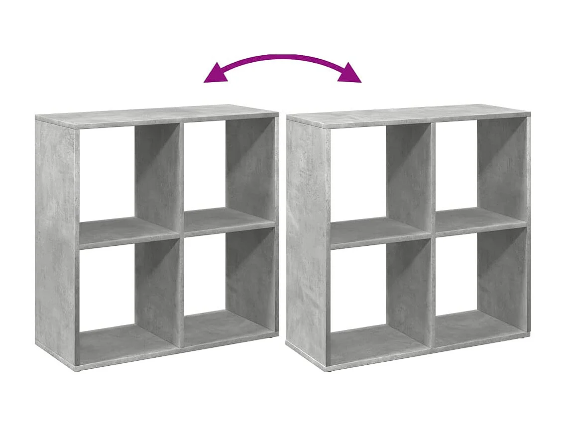 Betongrijze kamerverdelerplank 69,5x29x69,5 cm