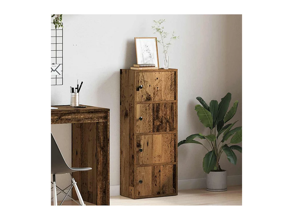 Bibliothèque vieux bois 40x24x102 cm bois d'ingénierie