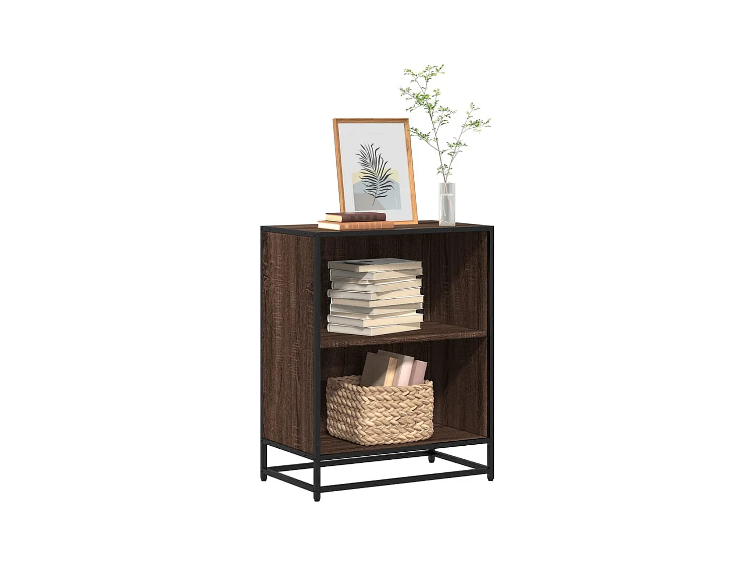 Libreria in rovere marrone 60x35x76 cm in legno ingegnerizzato