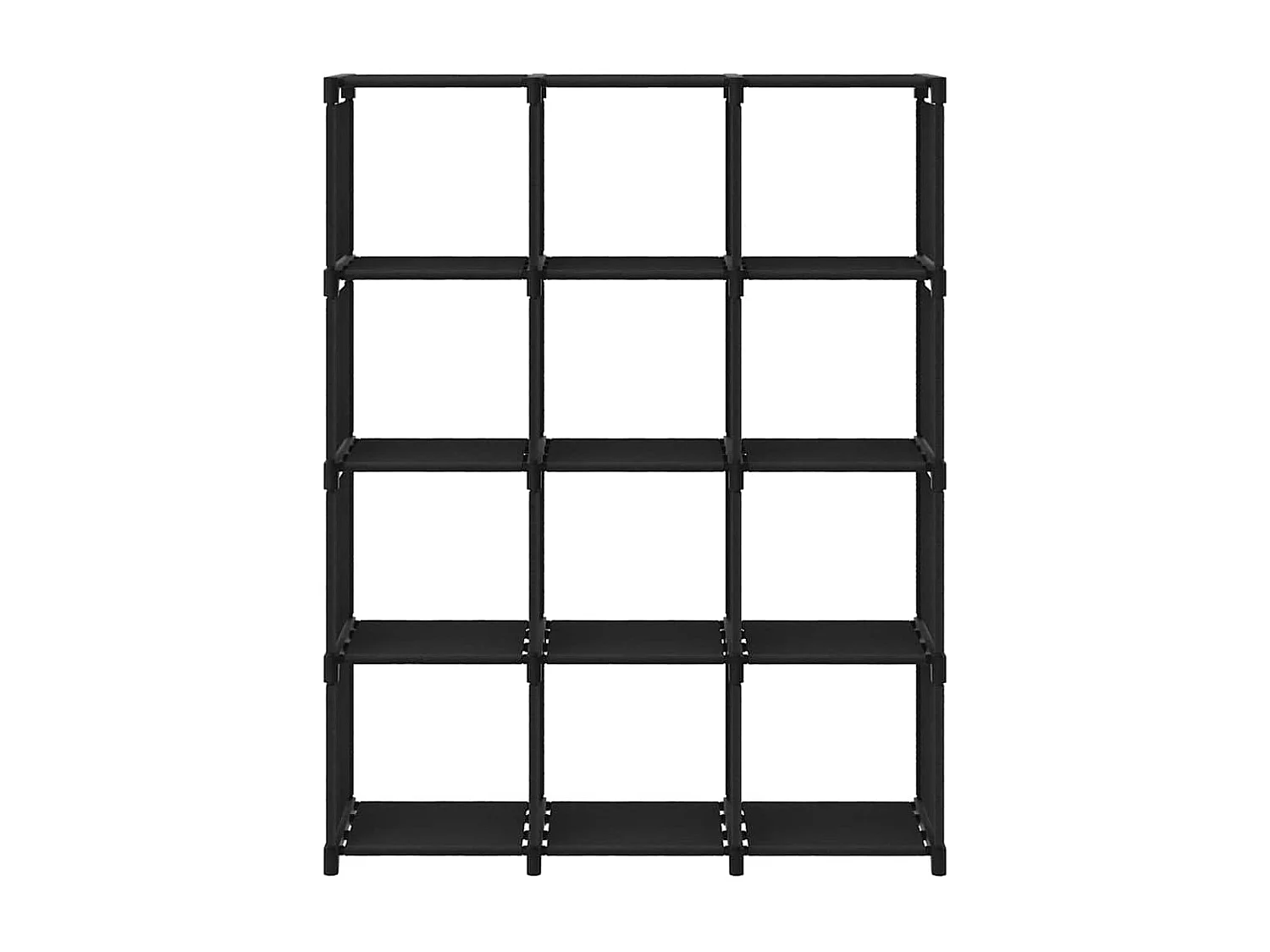 Étagère d'affichage 12 cubes Noir 103x30x141 cm Tissu