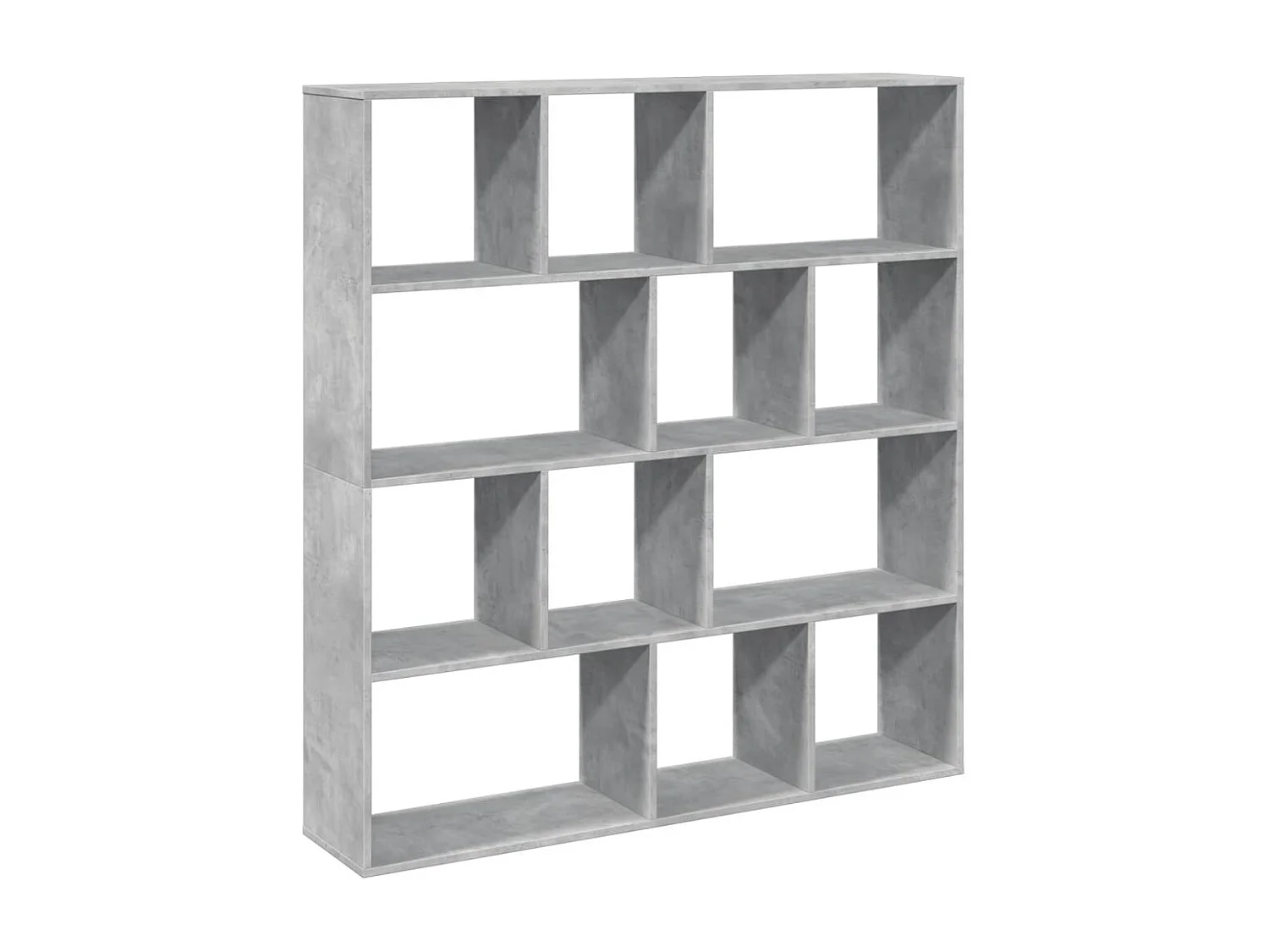 Libreria grigio cemento 132x29x141,5 cm in legno ingegnerizzato