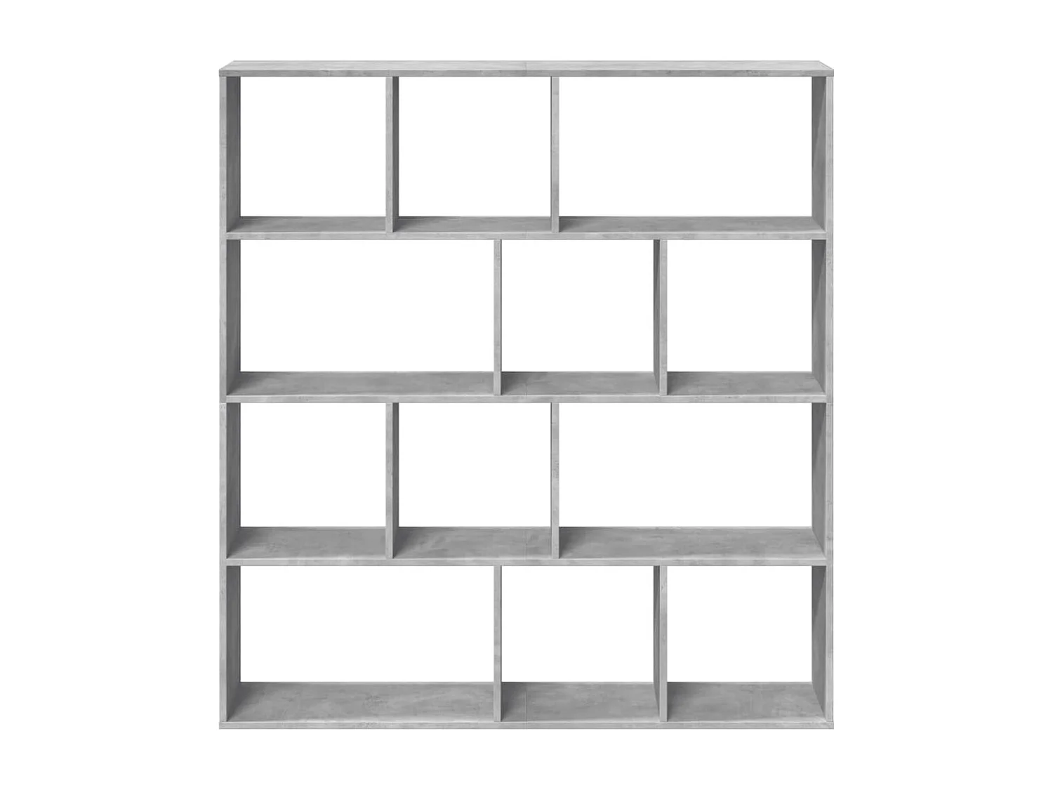 Libreria grigio cemento 132x29x141,5 cm in legno ingegnerizzato
