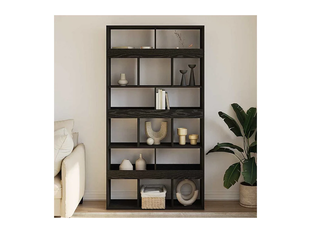 Paravent 2 pcs Chêne noir 100x33x187,5 cm Bois d'ingénierie