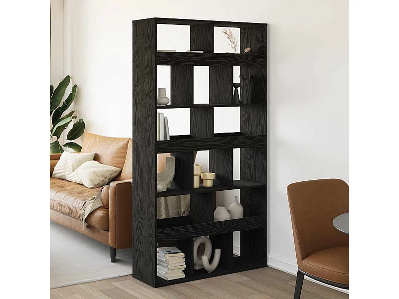 Paravent 2 pcs Chêne noir 100x33x187,5 cm Bois d'ingénierie