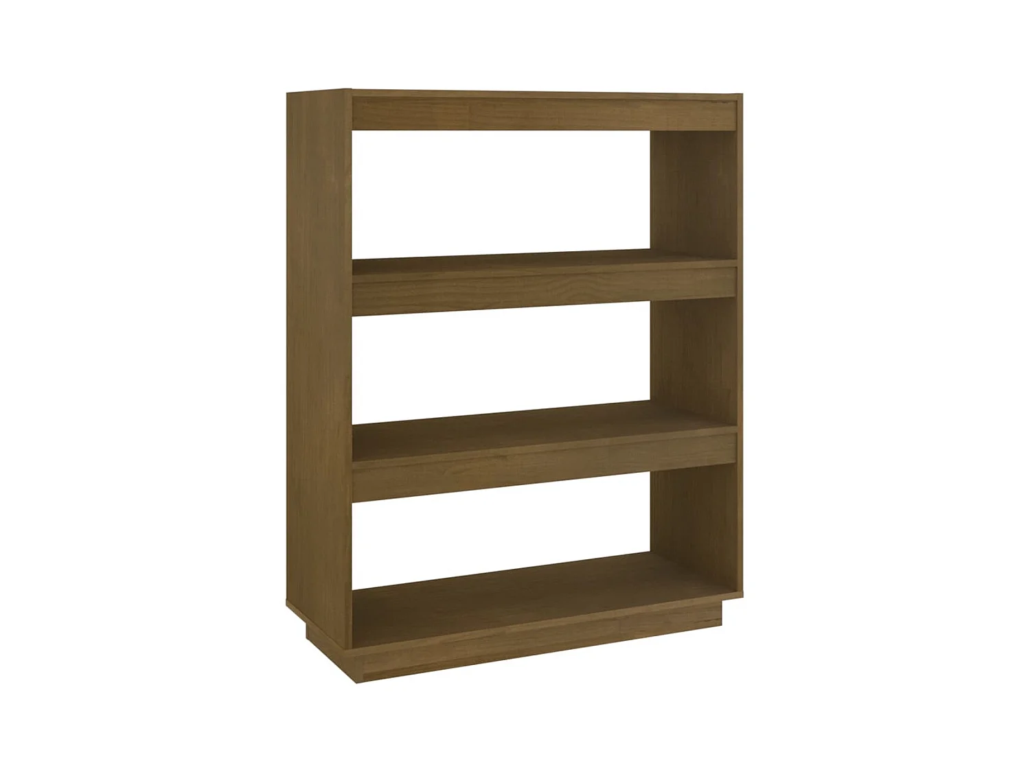 Boekenkast/kamerverdeler honingbruin 80x35x103 cm grenen