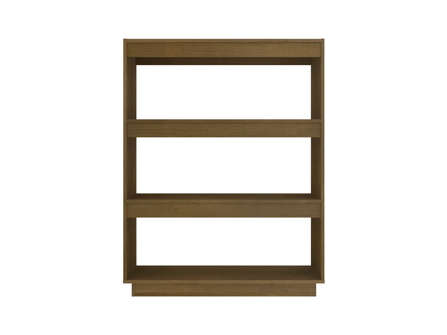 Boekenkast/kamerverdeler honingbruin 80x35x103 cm grenen