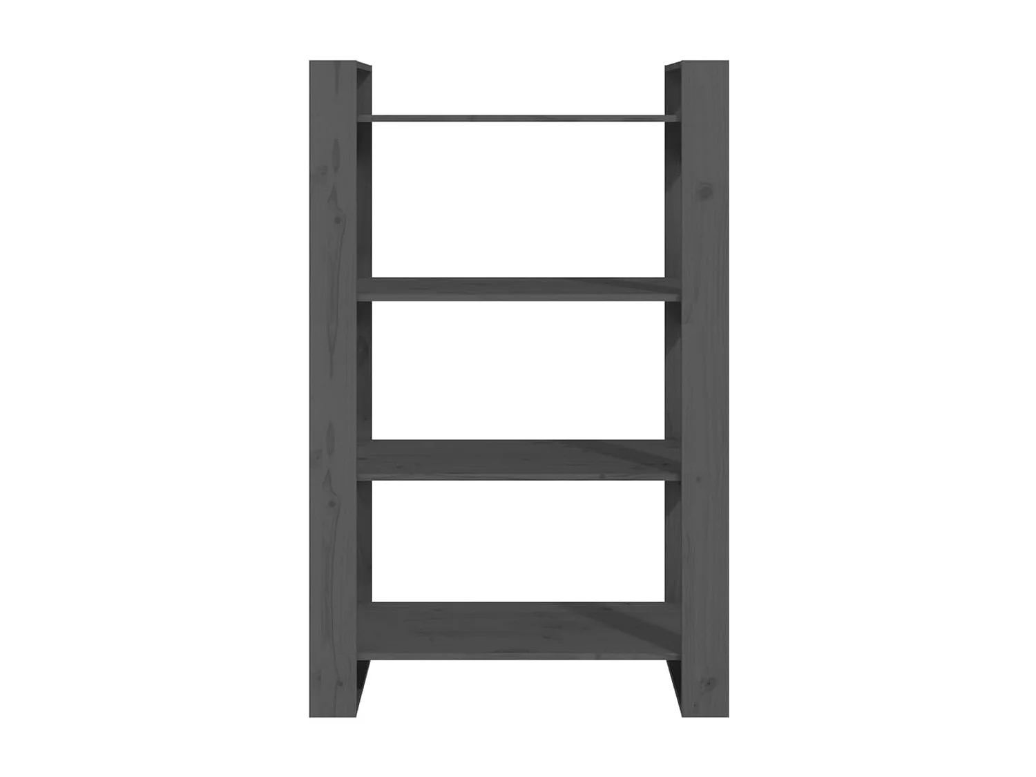 Bibliothèque/Séparateur de pièce Gris 80x35x125 cm Pin massif