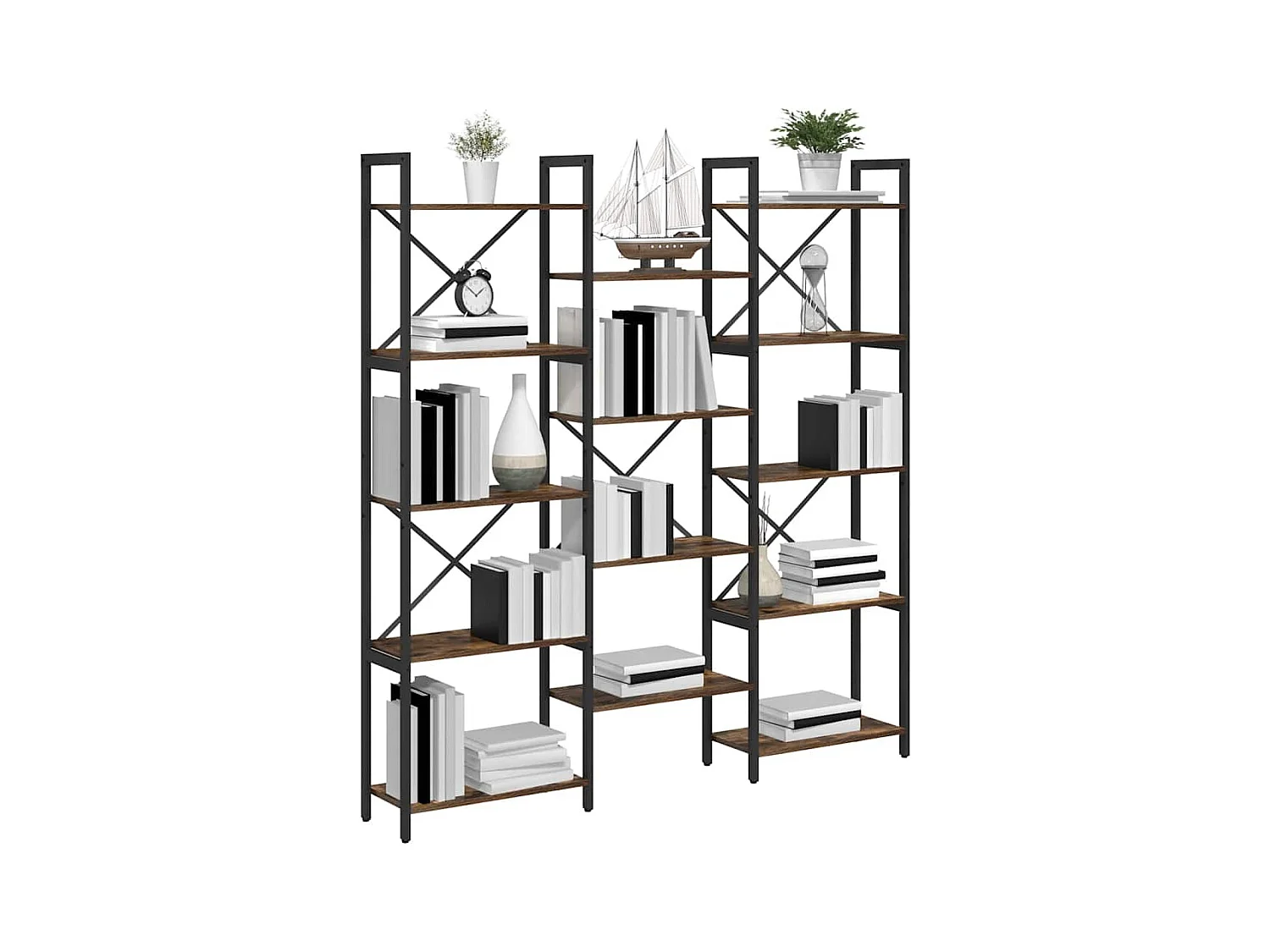 Étagère Chêne fumé 156 x 25 x 167.5 cm Bois d'ingénierie