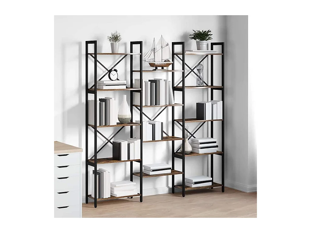 Étagère Chêne fumé 156 x 25 x 167.5 cm Bois d'ingénierie