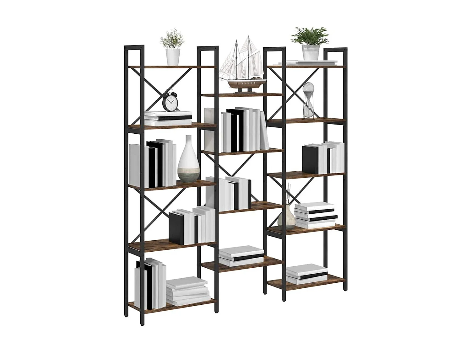 Étagère Chêne fumé 156 x 25 x 167.5 cm Bois d'ingénierie