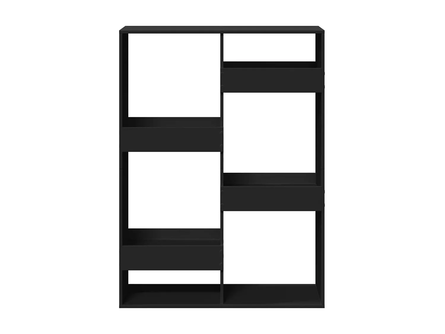 Parete divisoria nera 100x33x135 cm in legno ingegnerizzato