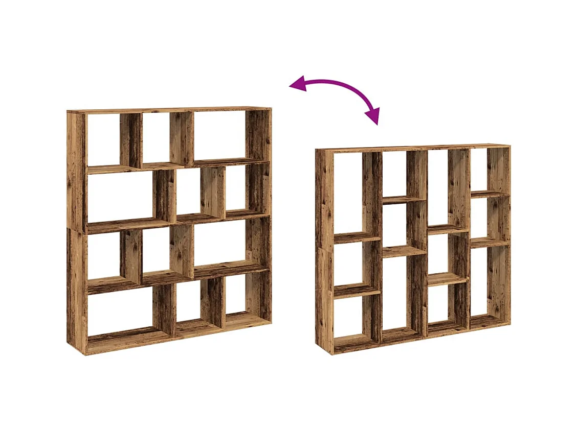 Bibliothèque vieux bois 132x29x141,5 cm bois d'ingénierie