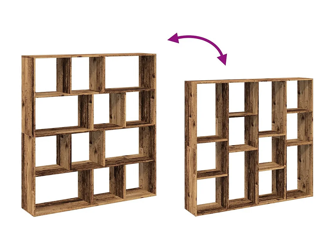 Bibliothèque vieux bois 132x29x141,5 cm bois d'ingénierie