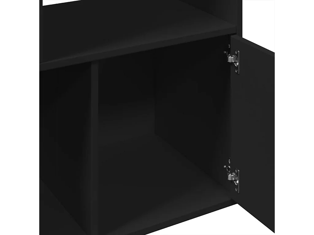 Libreria nera 70x36x189 cm in legno ingegnerizzato