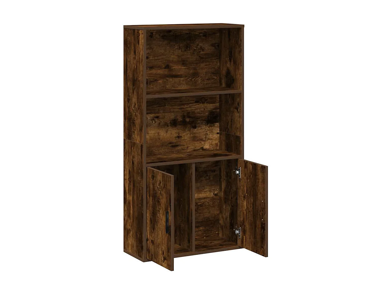 Bibliothèque chêne fumé 60x24x120 cm bois d'ingénierie