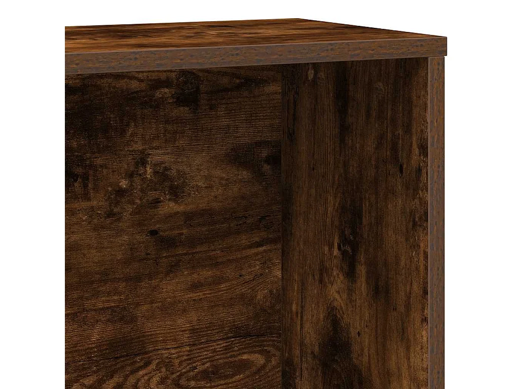 Bibliothèque chêne fumé 60x24x120 cm bois d'ingénierie