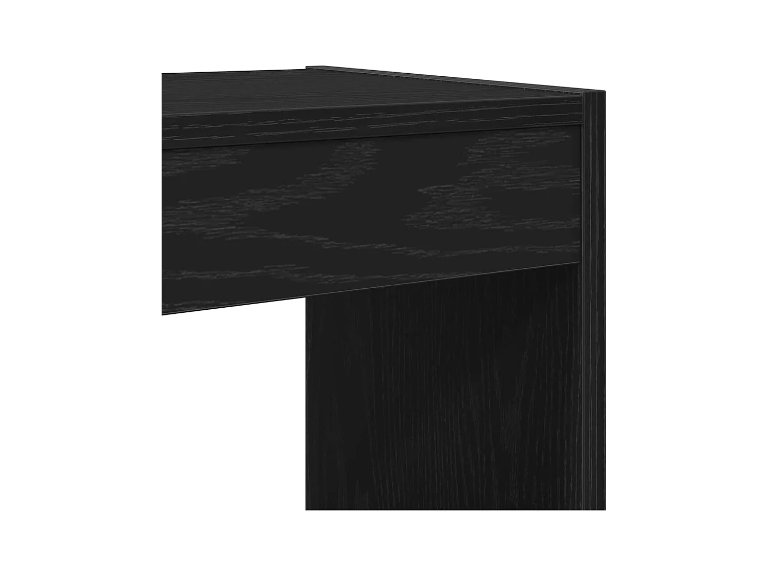 Bibliothèque Noir Chêne 40x30x198 cm en Bois d'ingénierie