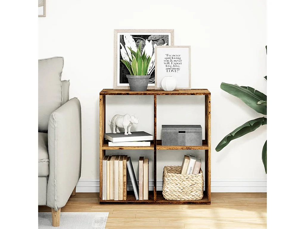 Raumteiler Regal Altholz 69,5x29x69,5 cm