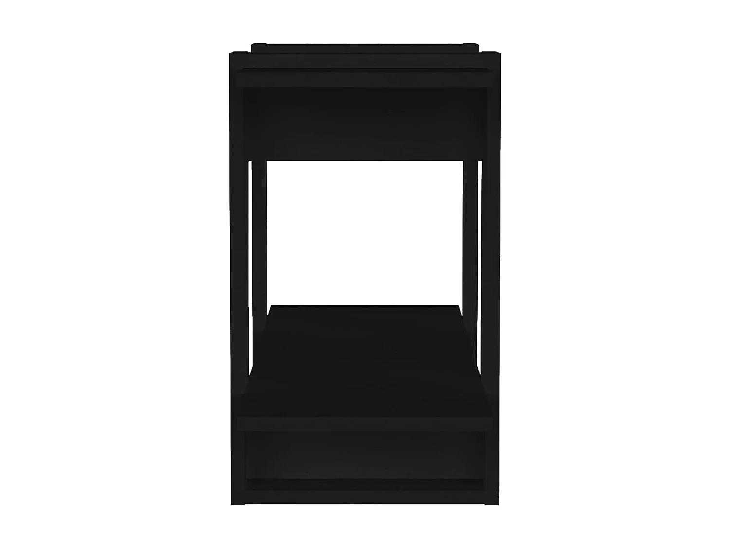 Boekenkast/kamerverdeler zwart 80x30x51 cm